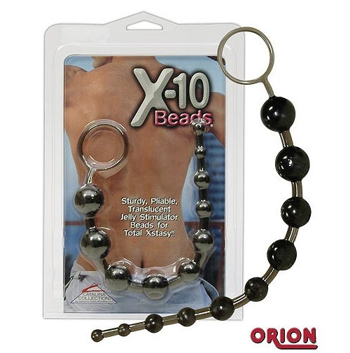 Анальные шарики X-10 Beads черные