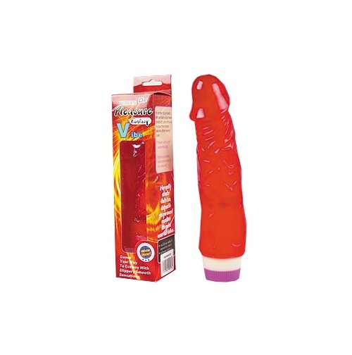 Вибратор Classic Jelly red, гелевый