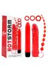 Секс набір Flirting of Couple Hot Storm Penis Vibrator Red купити