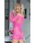 Короткое розовое платье в сетку Sweetheart, neon pink фото №2 | секс-шоп Фантазия