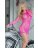 Короткое розовое платье в сетку Sweetheart, neon pink фото №1 | секс-шоп Фантазия