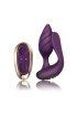 Анально-вагінальний вібратор для пар Rocks Off Cocktail Purple, пульт ДК